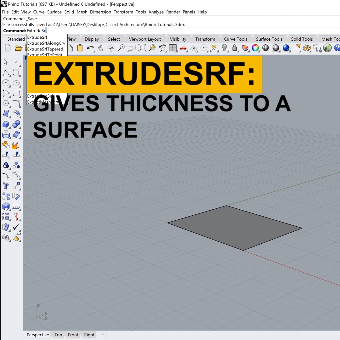 ExtrudeSrf