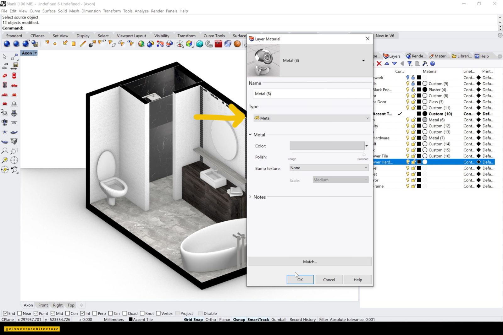 How to Add Textures in Rhino – Dissect Architecture