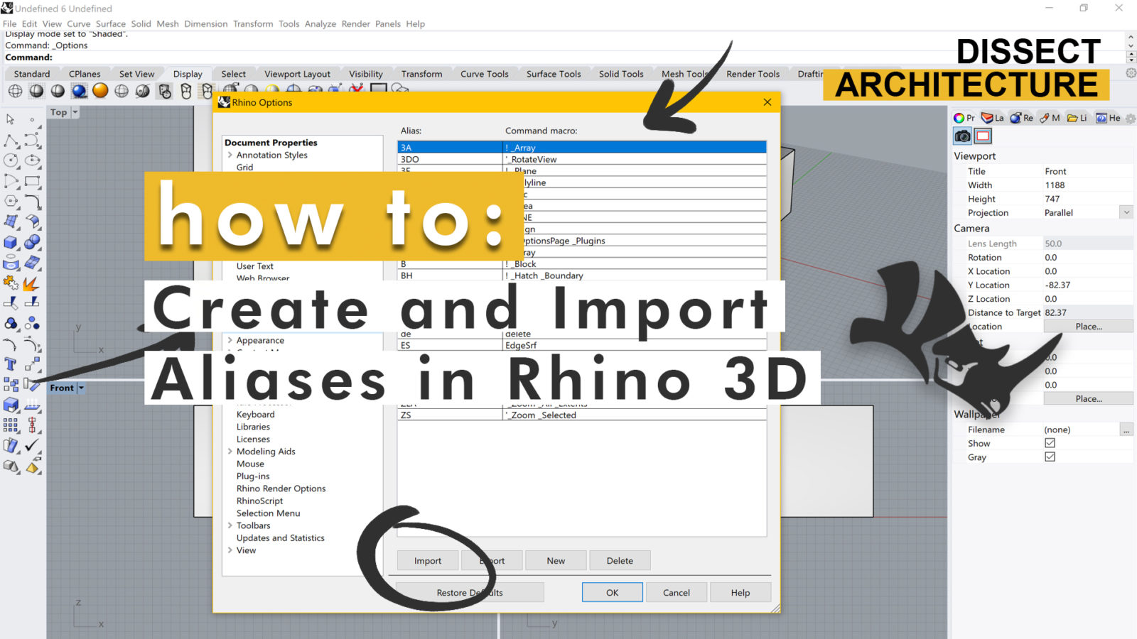 Псевдонимы в автокаде. How to correct text in Rhino. Import alias